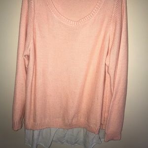 Scoop Neck Peach Sweater